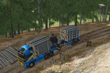 Przyczepa do transportu drewna Riedler RUZ220-L do Farming Simulator 25 — 5