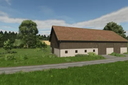 Майстерня-склад старої техніки з сіно-горищем для Farming Simulator 25
