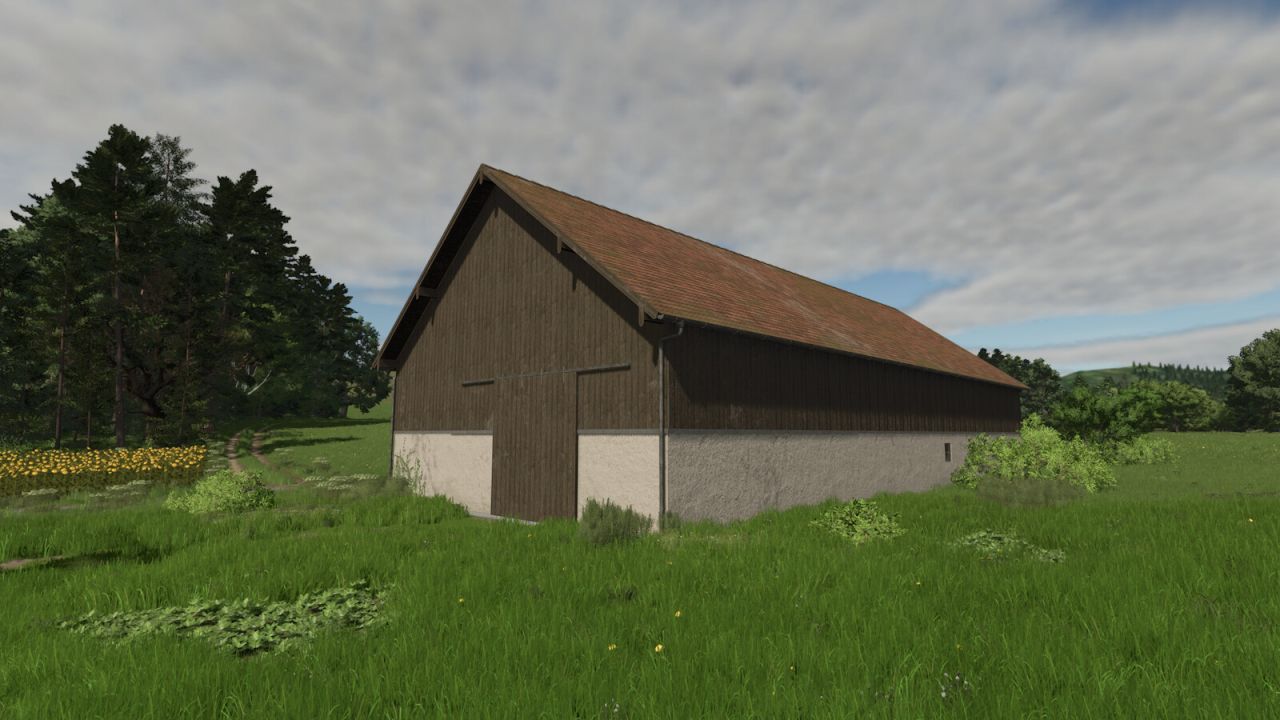 Майстерня-склад старої техніки з сіно-горищем для Farming Simulator 25