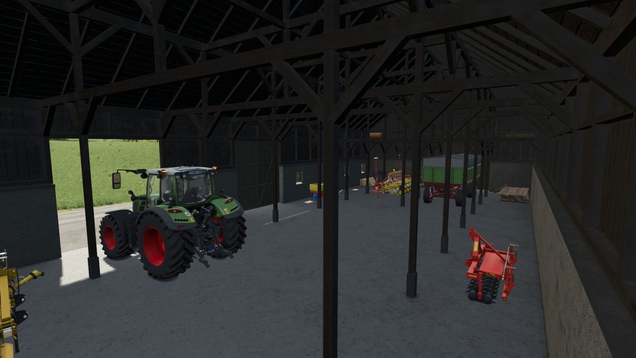 Майстерня-склад старої техніки з сіно-горищем для Farming Simulator 25