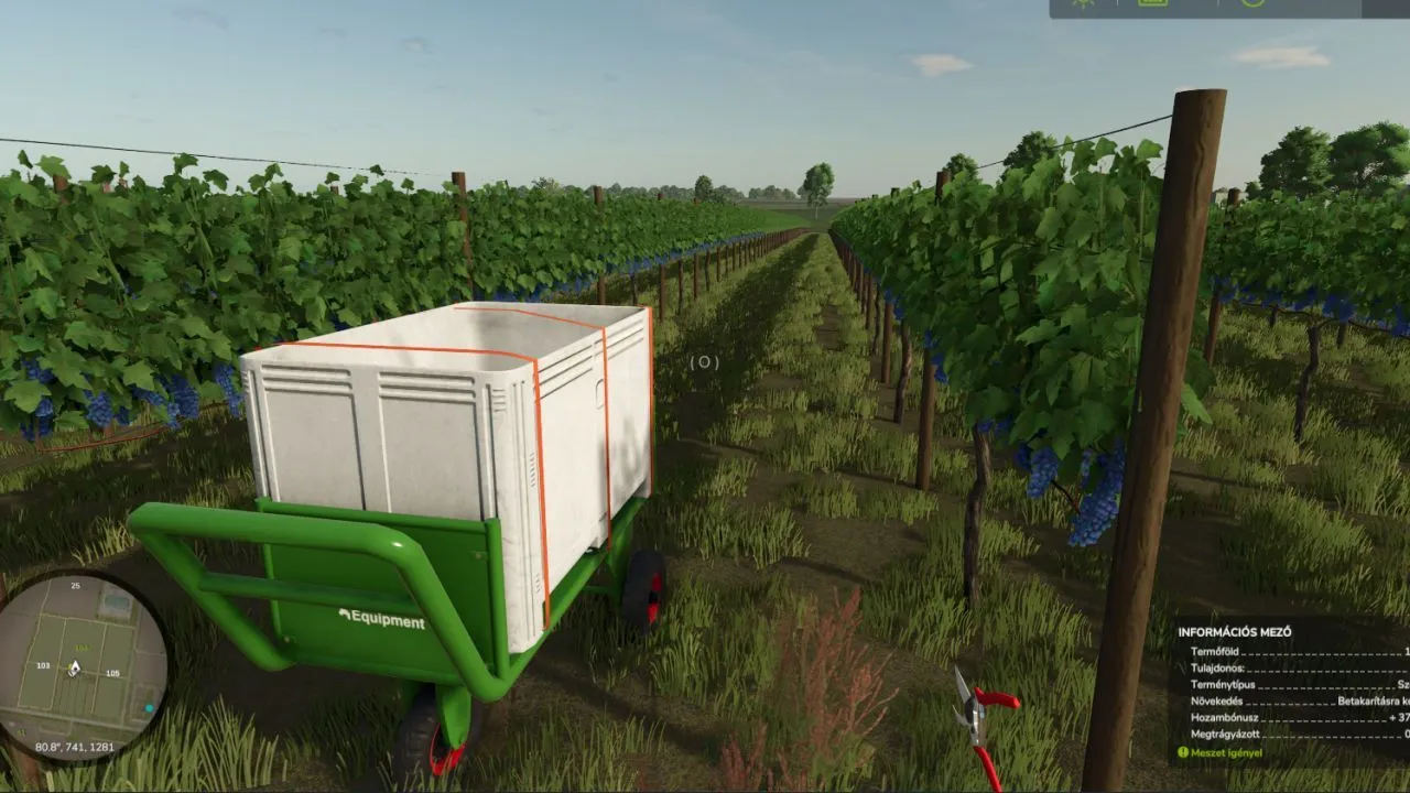 Realistisches Vine Harvest Hand Tool — Handernte von Trauben für Farming Simulator 25