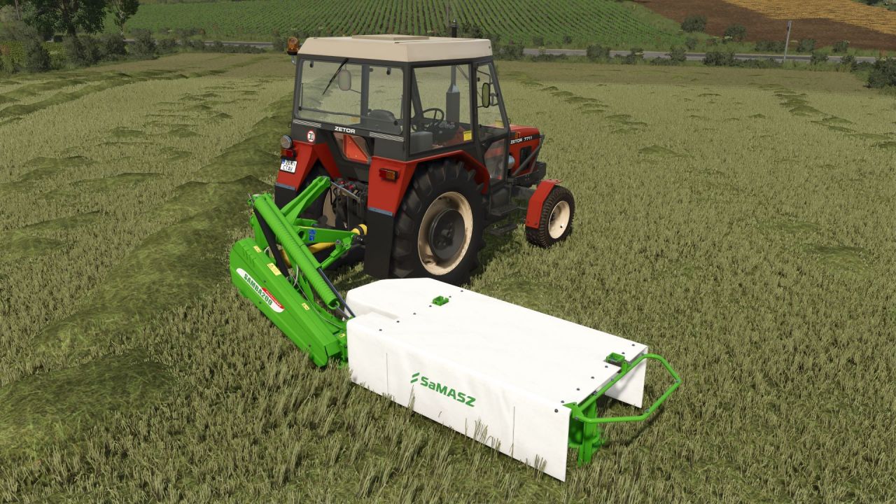 Effiziente Mähmaschine SaMASZ Samba 200 für schnelles Mähen in Farming Simulator 25