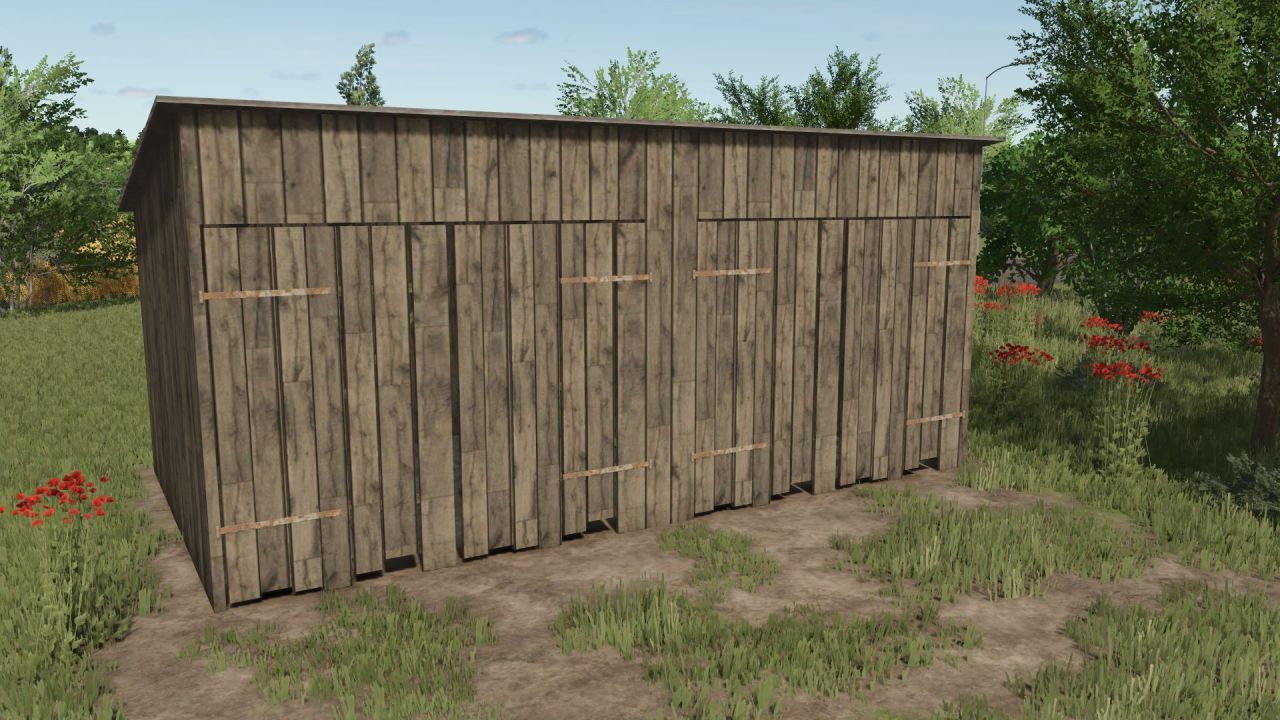 Autentyczny Drewniany Garaż Old Wooden Garage — Stylowy Budynek dla Twojej Farmy w FS25