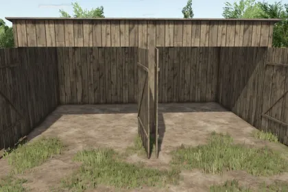 Authentische Alte Holzgarage — Stilgebäude für Ihren Bauernhof in FS25 — 2