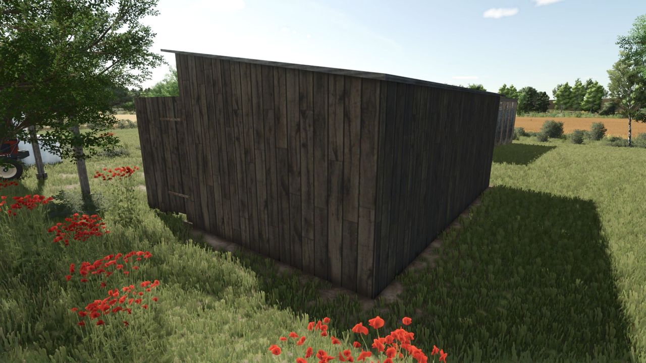 Authentische Alte Holzgarage — Stilgebäude für Ihren Bauernhof in FS25