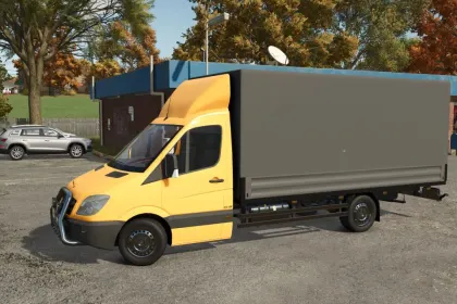 Швидкий Фургон Mercedes-Benz Sprinter для Farming Simulator 25 — 180 км/год та Тюнінг