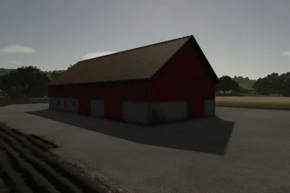 Swedish machine hall with hayloft для Farming Simulator 25