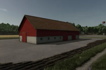 Swedish machine hall with hayloft для Farming Simulator 25 — 2