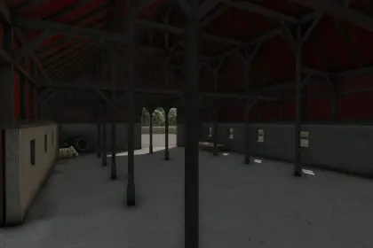 Swedish machine hall with hayloft для Farming Simulator 25 — 3