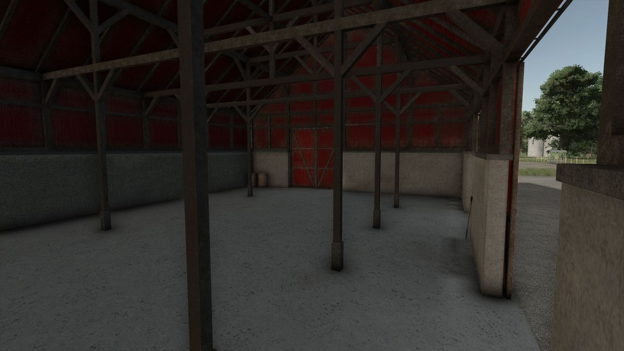 Swedish machine hall with hayloft для Farming Simulator 25