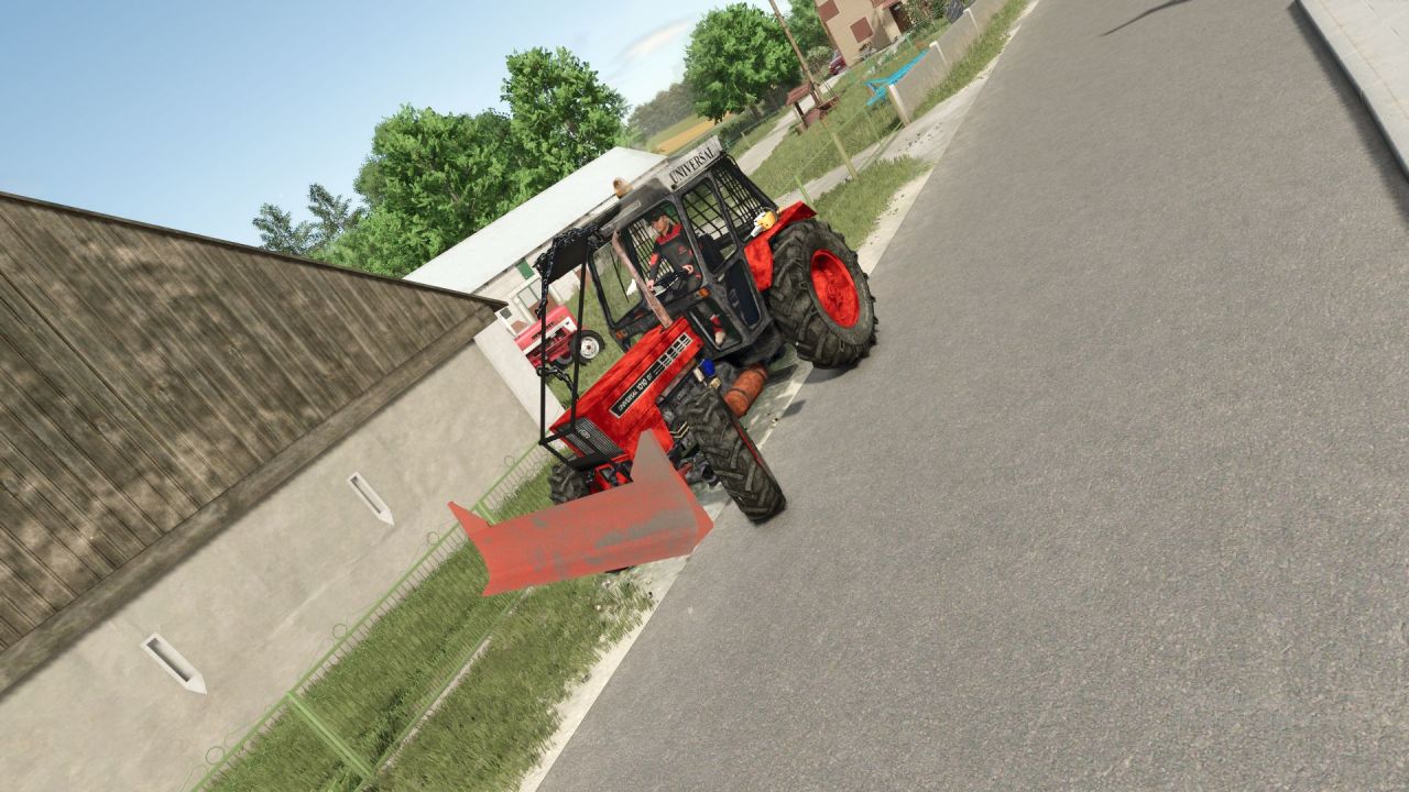 Efektywny Traktor Leśny UTB 1010 Forestry z Pługiem i Stałą Kamerą do FS25