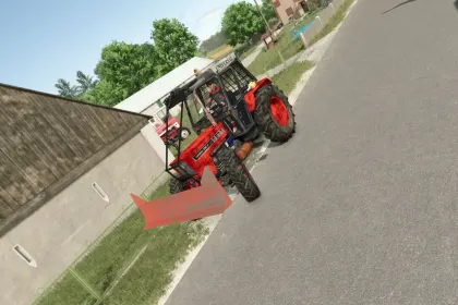 Effizienter Forsttraktor UTB 1010 Forestry mit Schaufel und fester Kamera für FS25