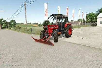 Effizienter Forsttraktor UTB 1010 Forestry mit Schaufel und fester Kamera für FS25 — 2