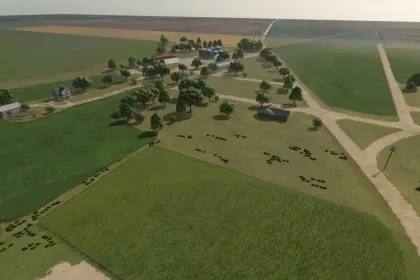 Realistische Karte Denman, NE 1x für Farming Simulator 25 — Flussfelder und echte Atmosphäre von Nebraska — 6