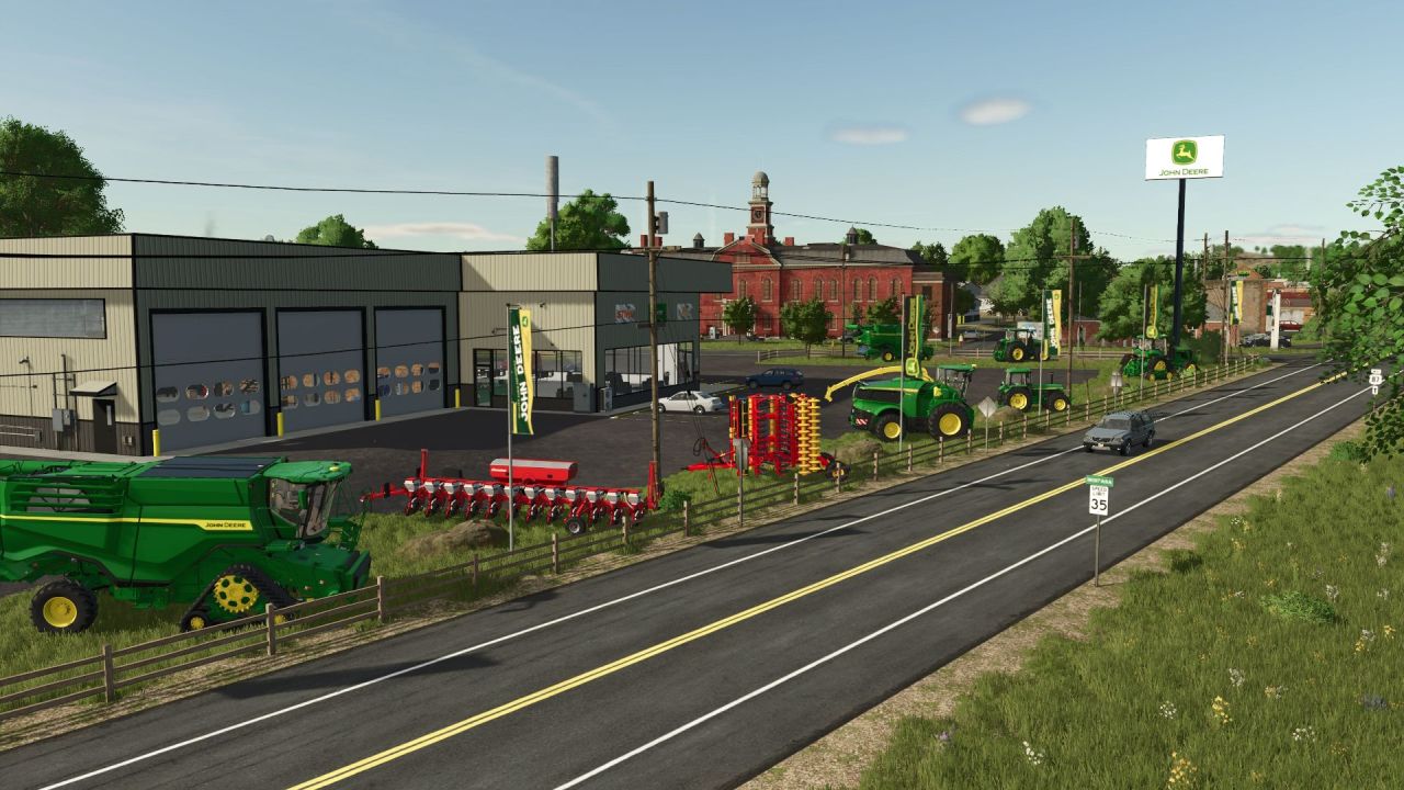 Realistische Karte Denman, NE 1x für Farming Simulator 25 — Flussfelder und echte Atmosphäre von Nebraska