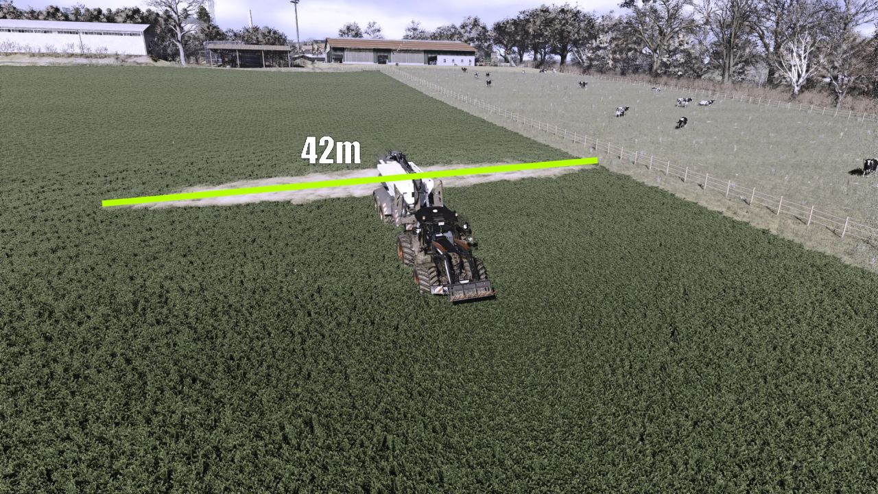 Effizienter Streuer Streumaster FW 212 TD Profi GE mit erweiterter Breite von 42 m für FS25