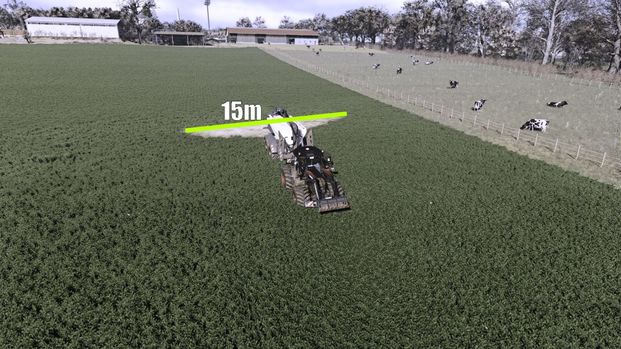 Effizienter Streuer Streumaster FW 212 TD Profi GE mit erweiterter Breite von 42 m für FS25
