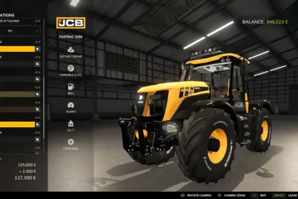 Leistungsstarker Traktor JCB Fastrac 3200 Xtra — Schnell 70 km/h und 600 PS für Farming Simulator 25 — 2