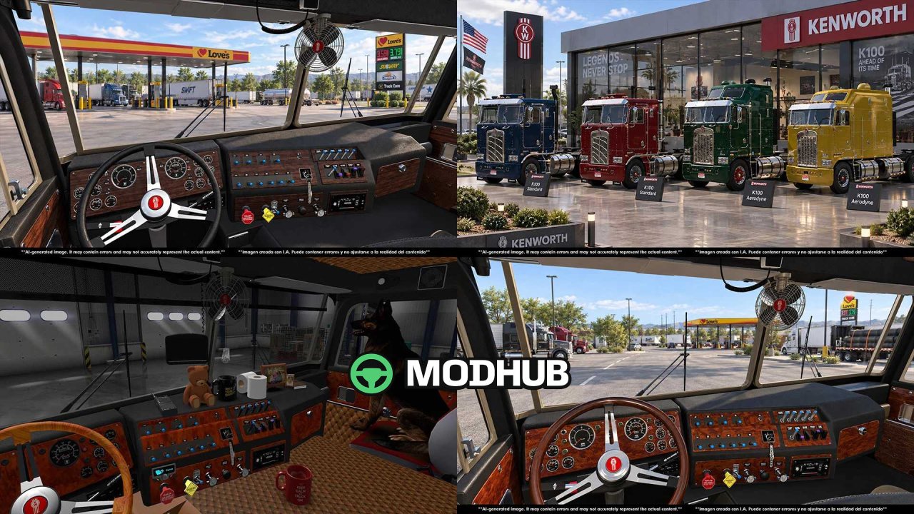 Truck KENWORTH K100 v8.0 1.60-1.61.X for ATS