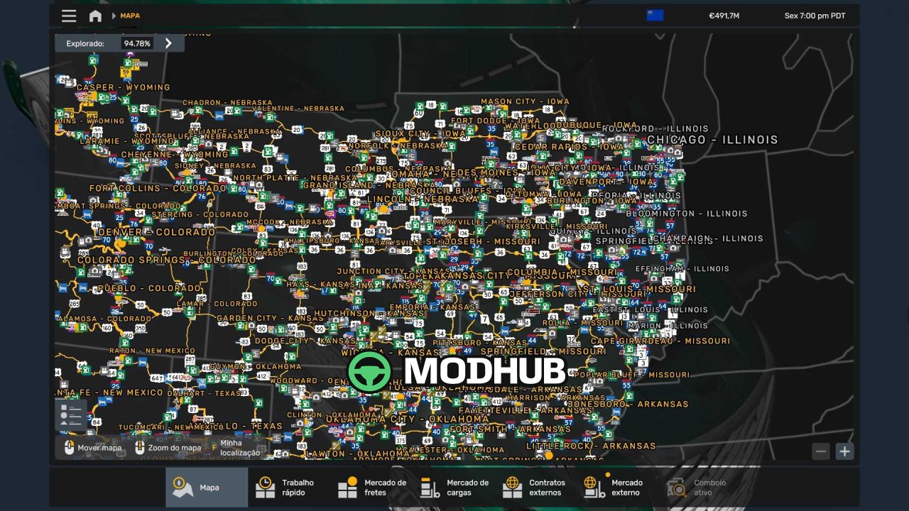 Karte ALL CITIES WITH STATE IDENTIFICATION für ATS