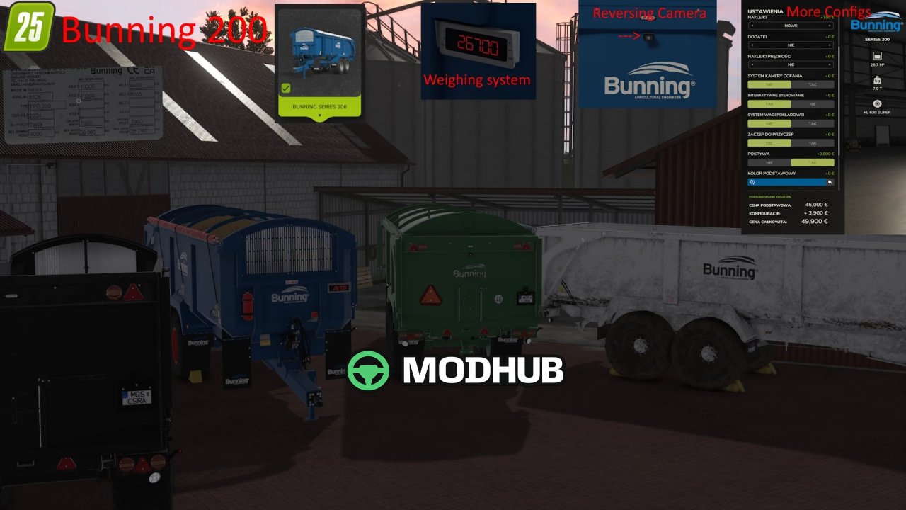 Причіп Bunning Series 200 InteractiveControl+ v1.0.2 для FS25