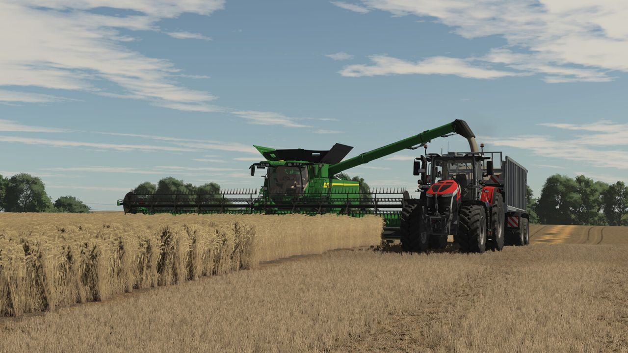 Комбайн John Deere S7 для Farming Simulator 25