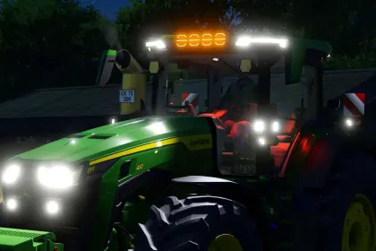 Leistungsstarker Traktor John Deere 8R Series Edit mit LED-Beleuchtung und Stilvollem Innenraum für FS25 — 2