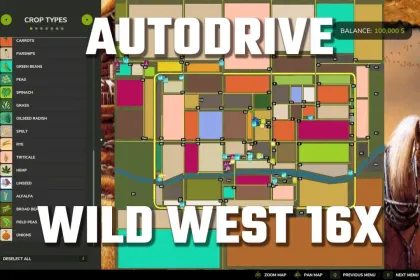 AutoDrive WildWest 16x для Farming Simulator 25