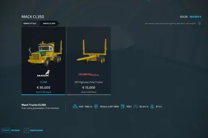Лісовоз Mack CL350 Timber Transporter (Off-Highway) для Farming Simulator 22 — 4