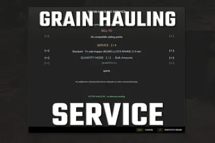 Сервіс перевезення зерна Getreidetransport-Service для Farming Simulator 25