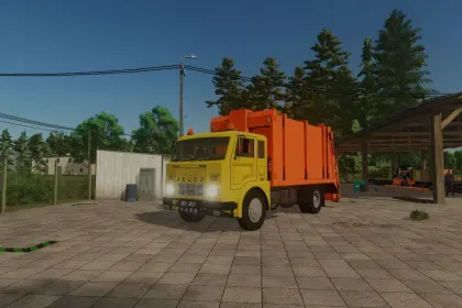 Efektywny śmieciarka Jelcz 315M do Farming Simulator 25 z roboczymi światłami — 1