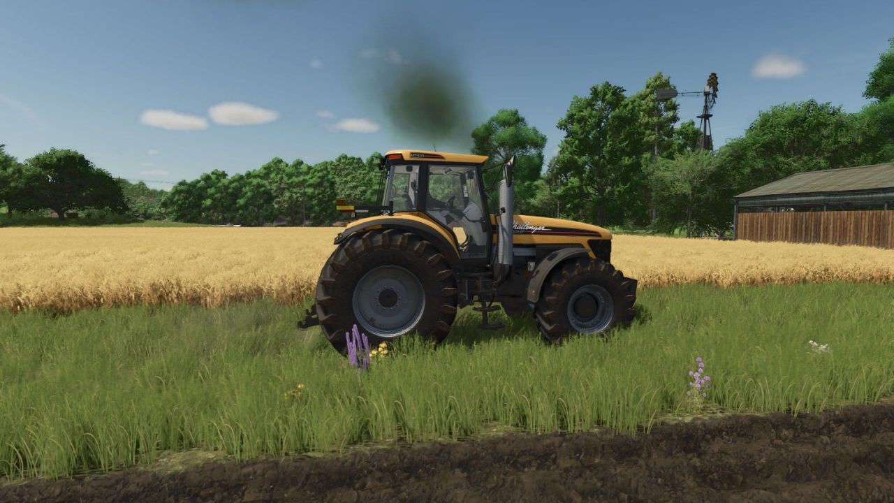 Ефект вихлопного диму Real Exhaust Smoke для Farming Simulator 25