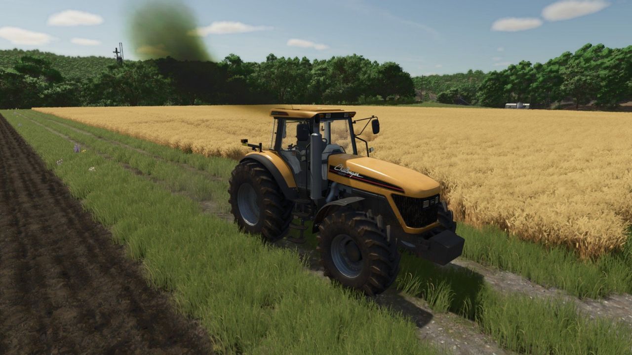 Ефект вихлопного диму Real Exhaust Smoke для Farming Simulator 25