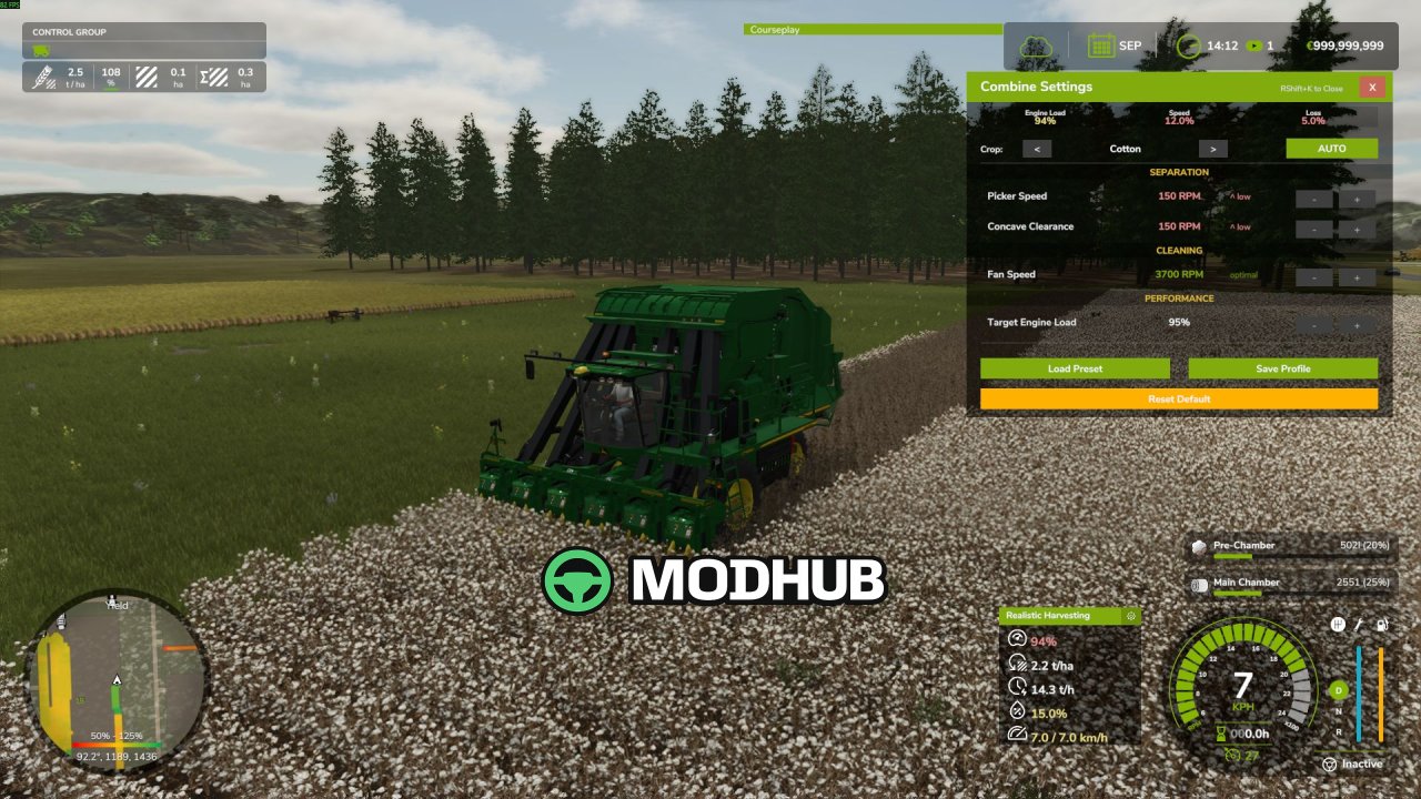 Симулятор Realistic Harvesting V1.5.2 для FS25