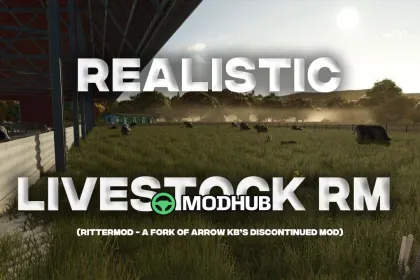 Мод Realistic Livestock RM V1.3.2.1 для FS25