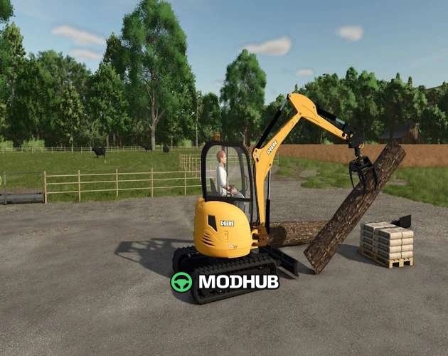 Мініекскаватор John Deere 35C ZTS Mini Excavator v1.0 для FS25