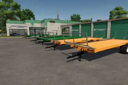 Ефективний Напівнавісний Причіп Gourdon Semi-Mounted Tray з Autoload для FS25 — 2