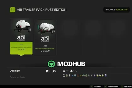 Причіп ABI Trailer Pack Rust Edition v1.2 для FS25
