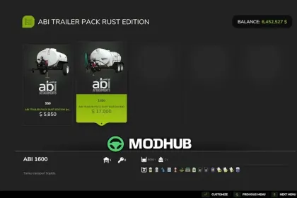Причіп ABI Trailer Pack Rust Edition v1.2 для FS25 — 3