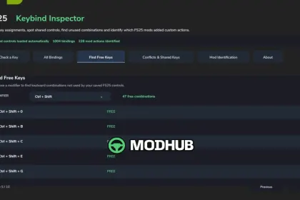 Інструмент Keybind Inspector V1.1.0.1 для FS25 — 3