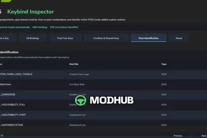 Інструмент Keybind Inspector V1.1.0.1 для FS25 — 5