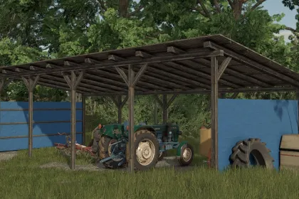 Новий Навіс Shed для Farming Simulator 25 — Зручний Карпорт для Техніки — 2