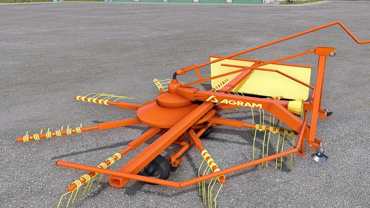 Mounted Single-Rotor Windrower Agram for Farming Simulator 25