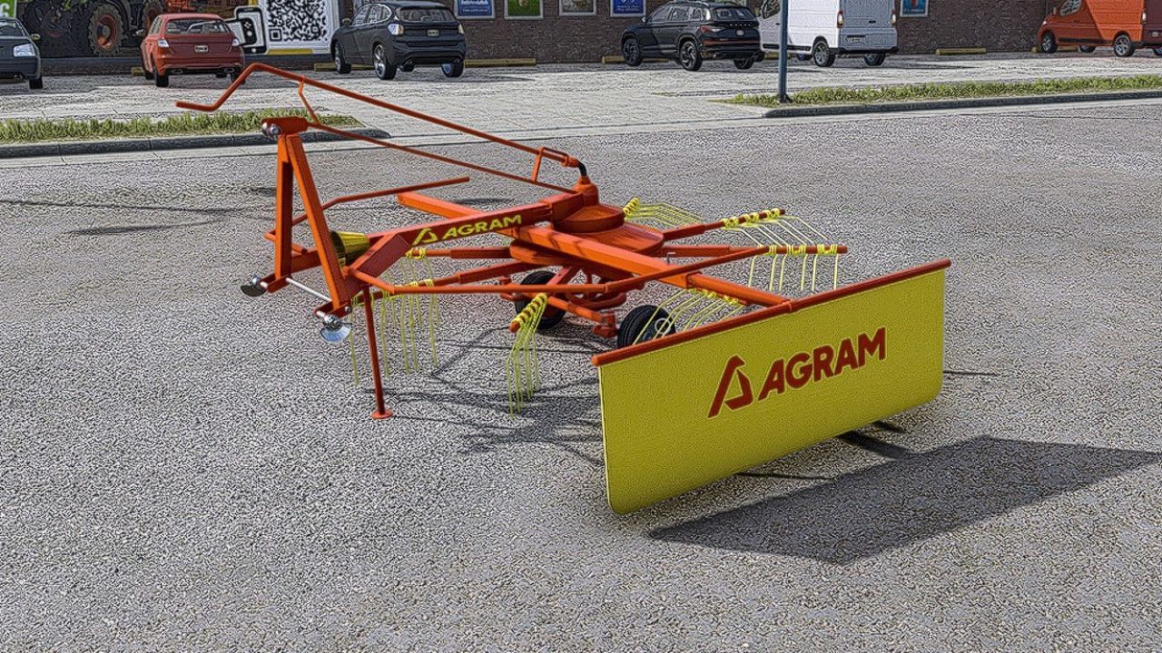 Mounted Single-Rotor Windrower Agram for Farming Simulator 25