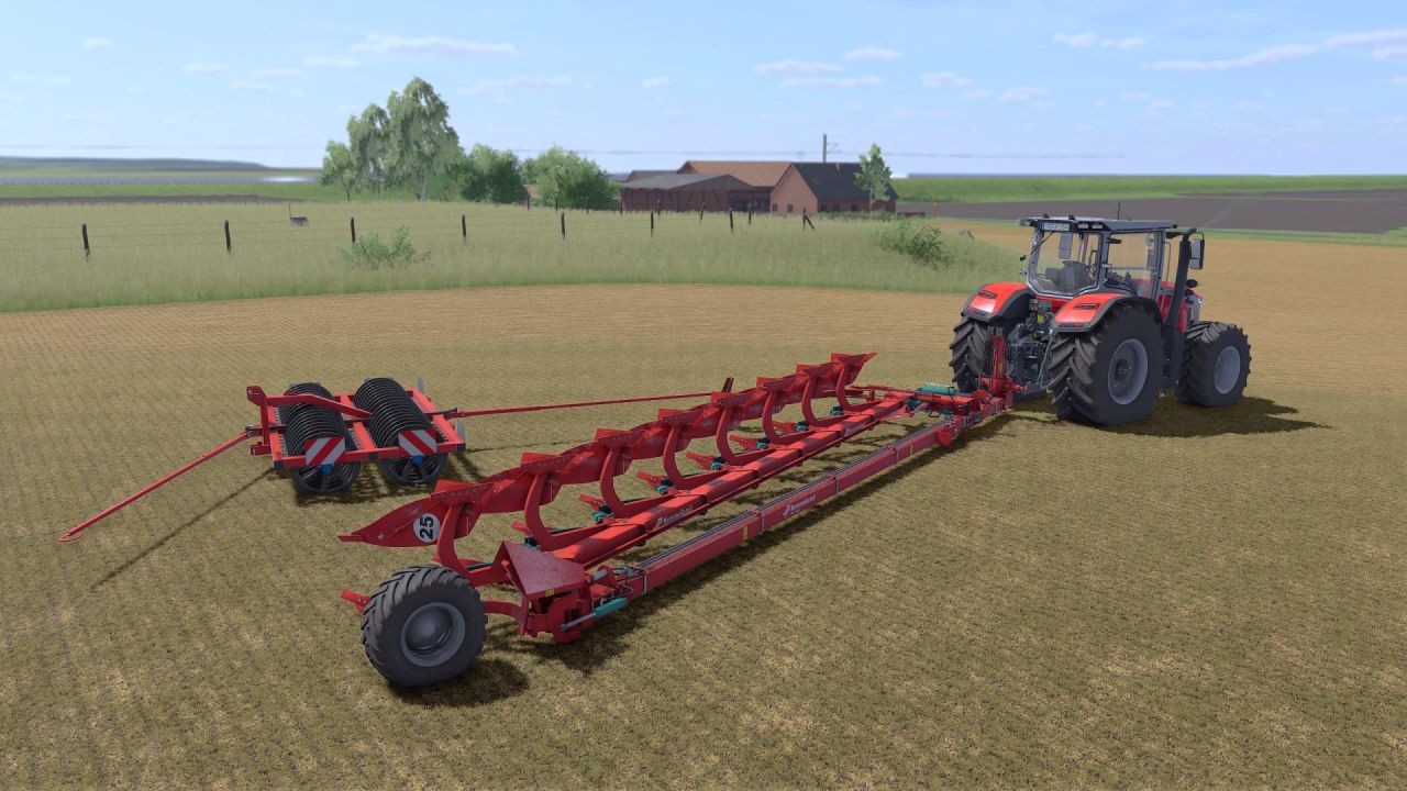 Плуг Kverneland з котком (packer) для Farming Simulator 22