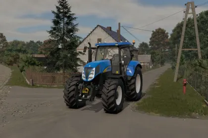 Трактор New Holland T6000 High Bonnet Series для Farming Simulator 25 — 3