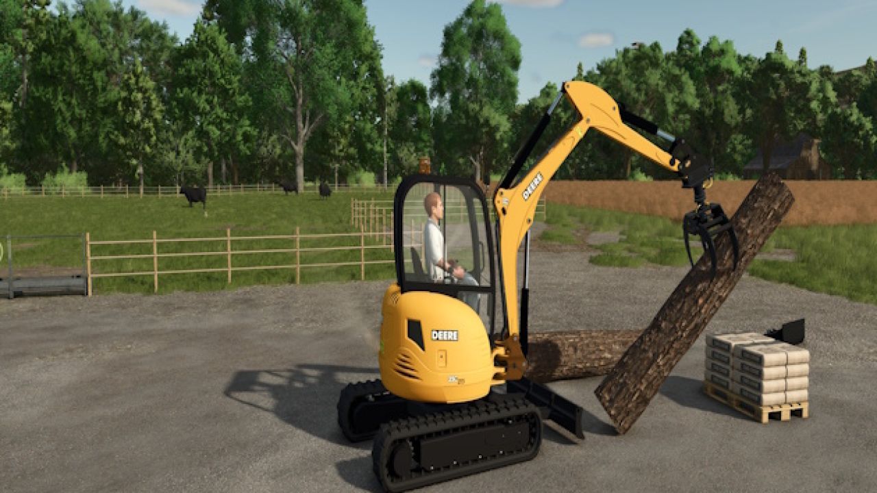 Мініекскаватор John Deere 35C ZTS для Farming Simulator 25