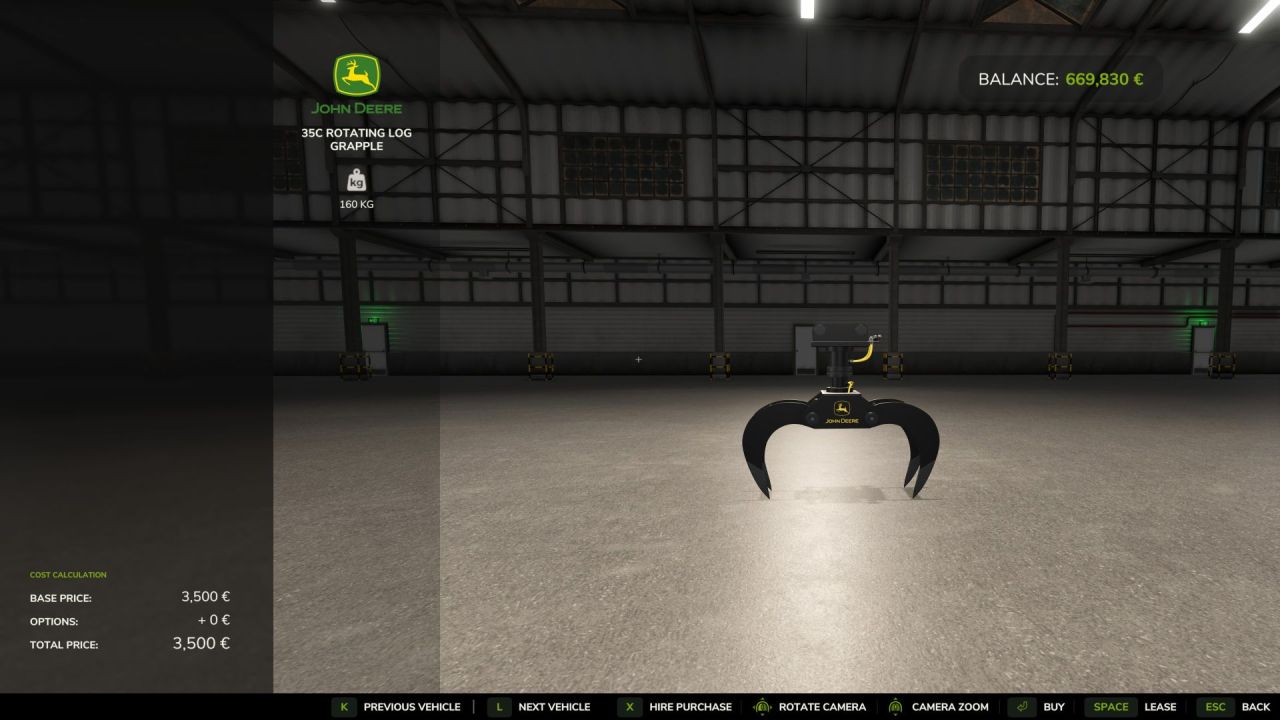 Мініекскаватор John Deere 35C ZTS для Farming Simulator 25