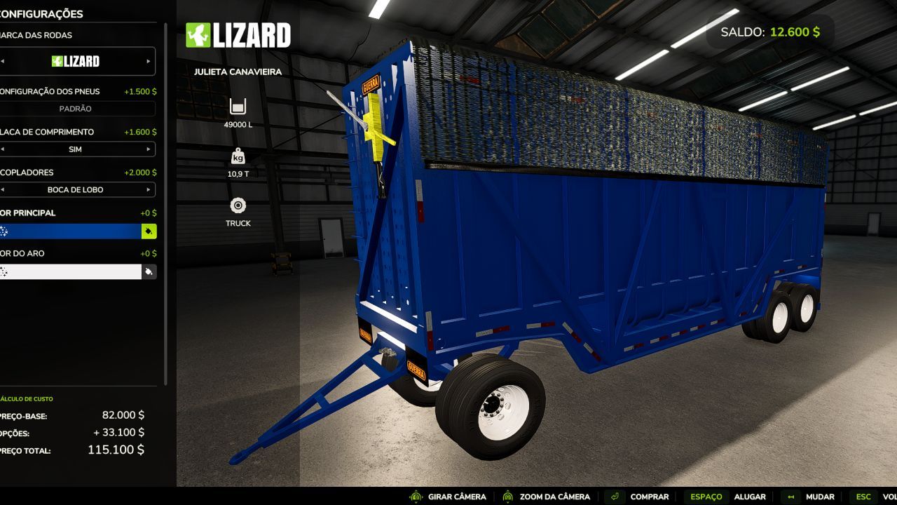 Цукровий траулер Lizard Julieta Canavieira для Farming Simulator 25