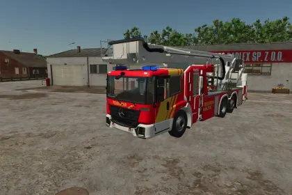 Texture/skin Mercedes-Benz Econic WISS TMB (Hannover Fire Department) for Farming Simulator 25